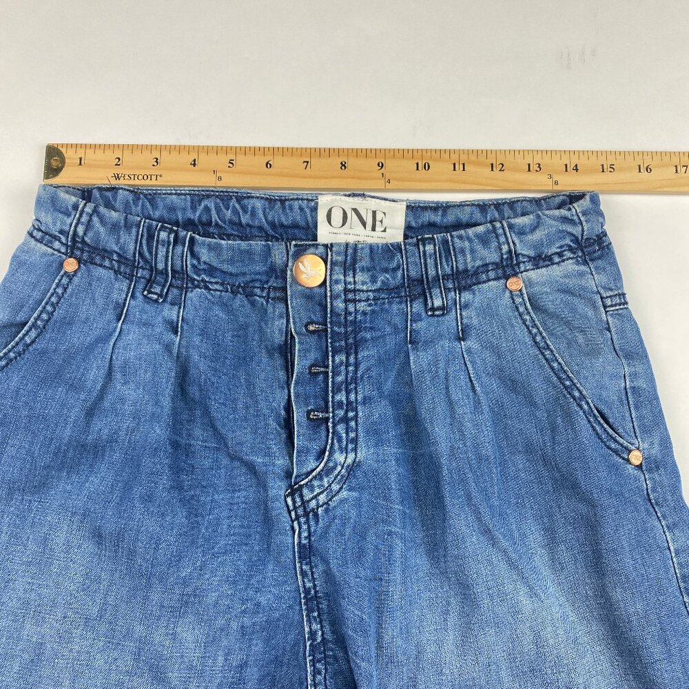 One Teaspoon Jeans Size 25 Super Tough Super Relaxed Tapered Leg Harem Pants - Picture 13 of 16